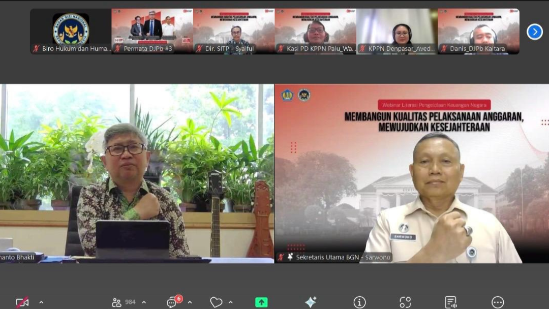 Tingkatkan Kualitas Anggaran, BGN Kabupaten Belitung dan Kemenkeu Selenggarakan Webinar Literasi Keuangan